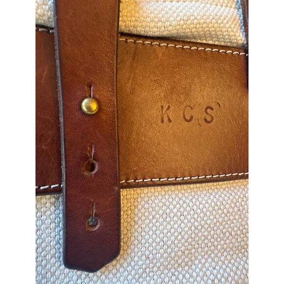 Canvas & Leather Tote Bag By Design By George Sugar Skull Lining - Picture 3 of 8